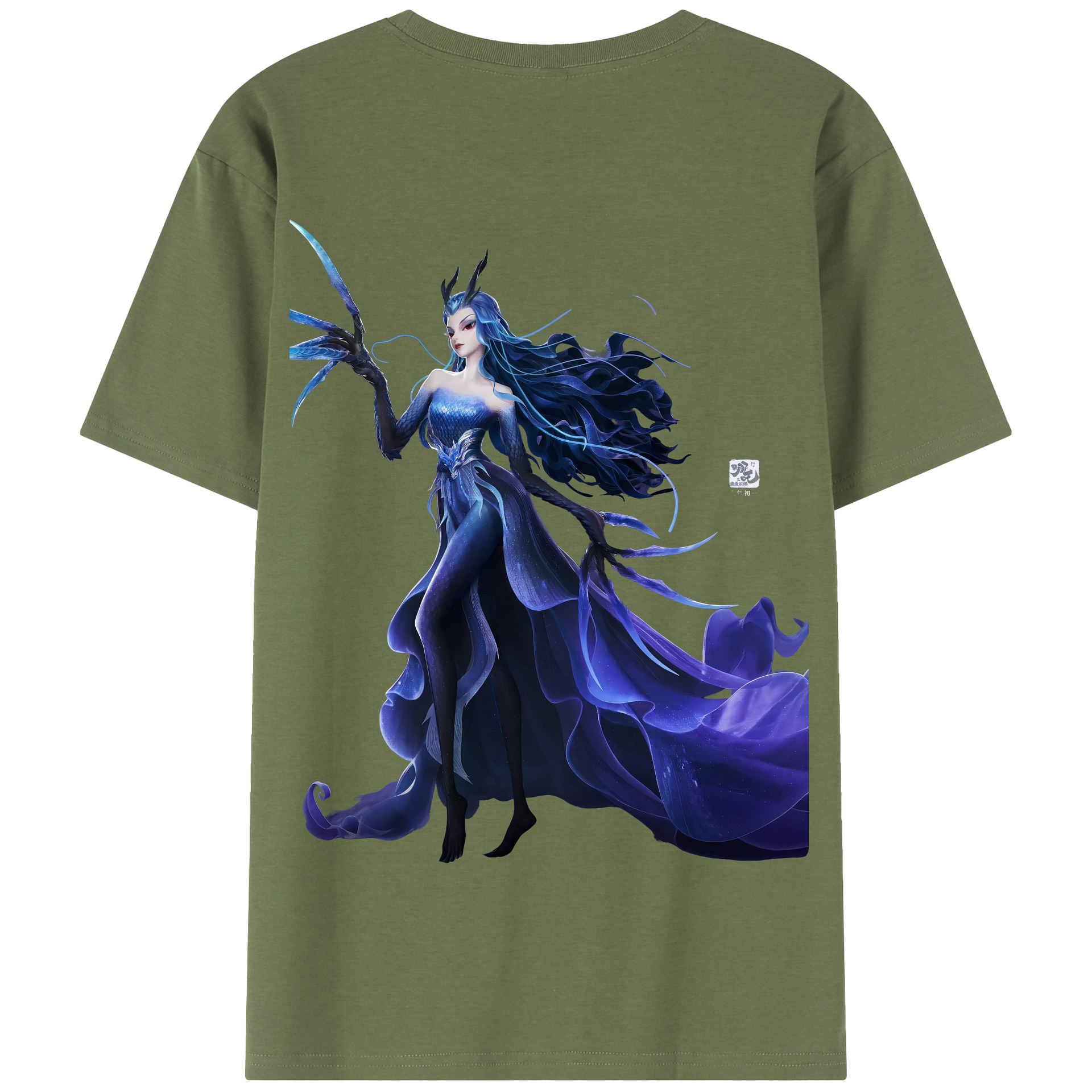 （画像用） Ne Zha 2 ナタ 魔童の大暴れ 綿100％半袖Tシャツ（背面プリント）